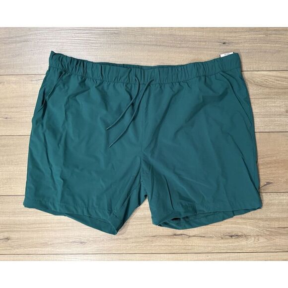 Original Use Pull On Shorts Men’s XXL Mesh Lined Elastic Waist Pockets Green NWT - Picture 1 of 2